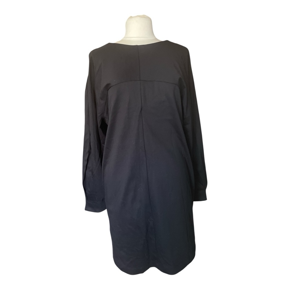 COS Black Balloon Sleeve Cotton Dress Size Large